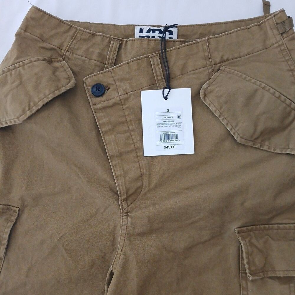 KBB by KAHLANA Women's Mid-Rise Straight Leg 'The Cargo Jogger' - Tan S NWT - Picture 3 of 6